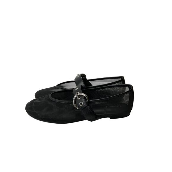Reformation 'Bethany' Black Ballet Flat Size 5.5 - Picture 2 of 5